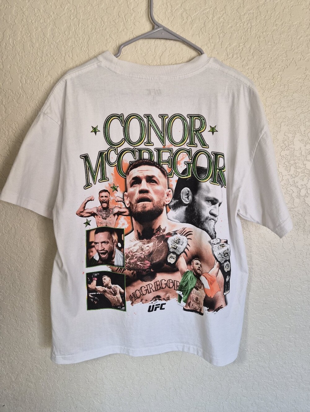 UFC White Graphic T-Shirt Conor Mcgregor Size L
